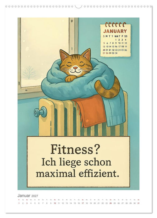 Alles nach Plan. Meinem. - Für Menschen mit Katze. Oder für Menschen von Katze. (CALVENDO Premium Wandkalender 2027)