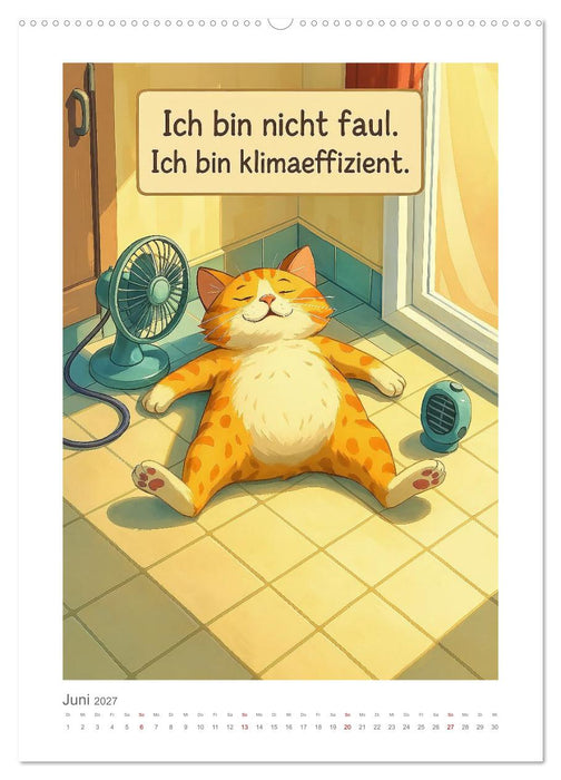 Alles nach Plan. Meinem. - Für Menschen mit Katze. Oder für Menschen von Katze. (CALVENDO Premium Wandkalender 2027)