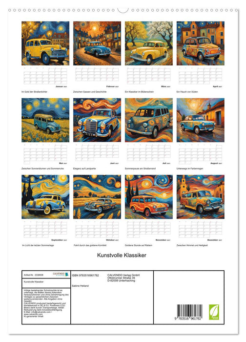 Kunstvolle Klassiker (CALVENDO Premium Wandkalender 2027)