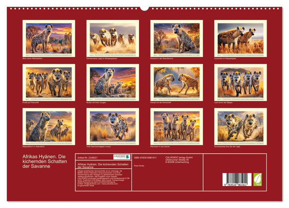Afrikas Hyänen. Die kichernden Schatten der Savanne (CALVENDO Premium Wandkalender 2027)