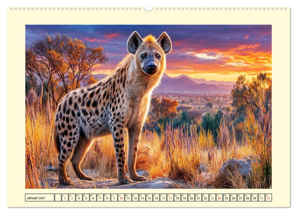 Afrikas Hyänen. Die kichernden Schatten der Savanne (CALVENDO Premium Wandkalender 2027)