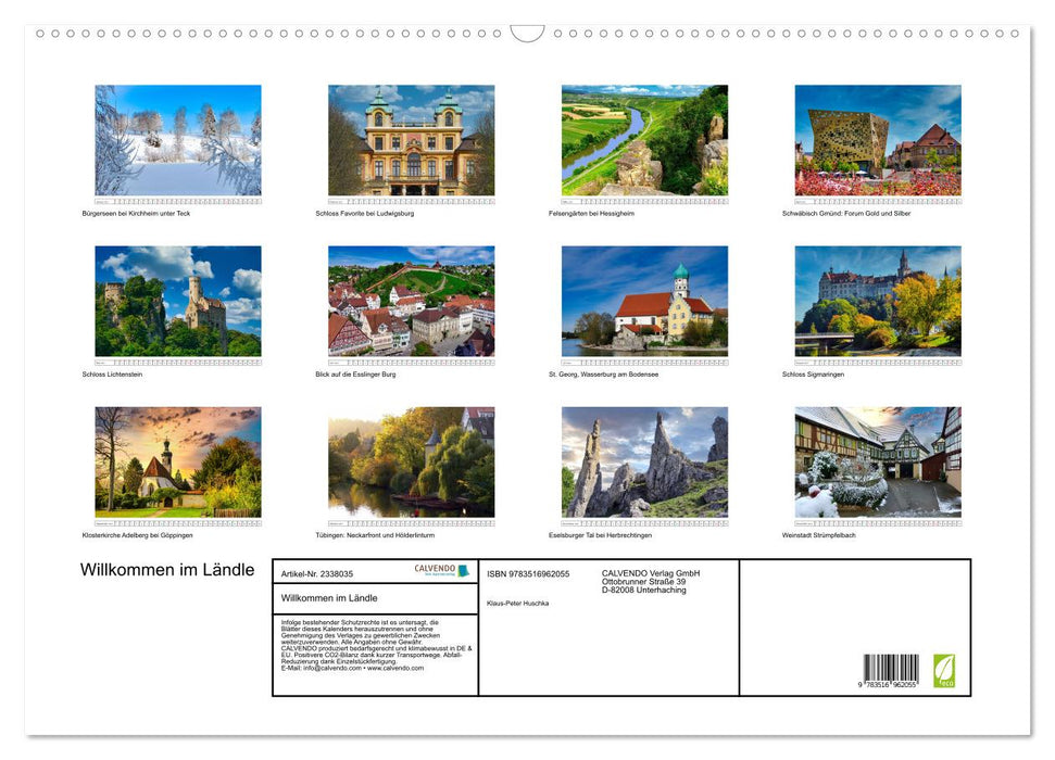 Willkommen im Ländle (CALVENDO Wandkalender 2027)