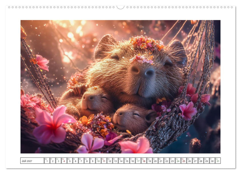 Capybara Zeit (CALVENDO Premium Wandkalender 2027)