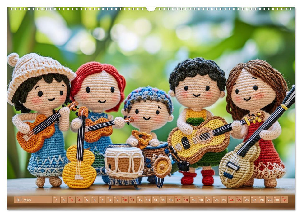 Amigurumi Moments. Ein fantastischer Familienalltag (CALVENDO Premium Wandkalender 2027)