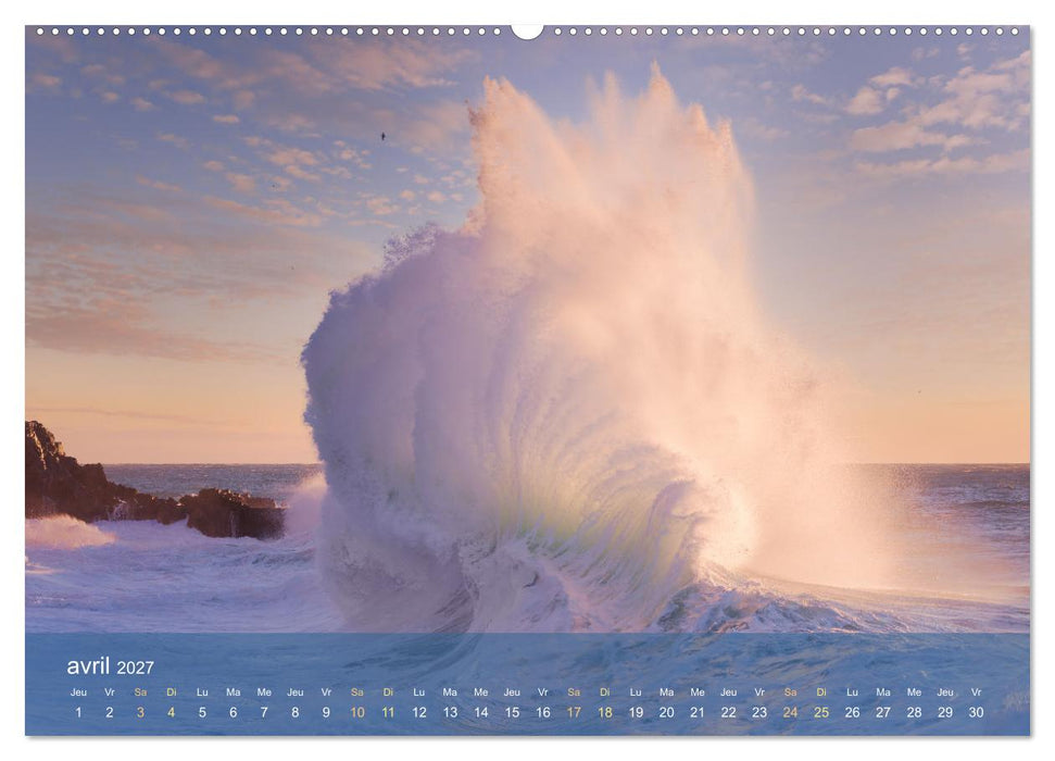 Dans des vagues - Le ballet éternel de la mer (CALVENDO Calendrier mensuel 2027)