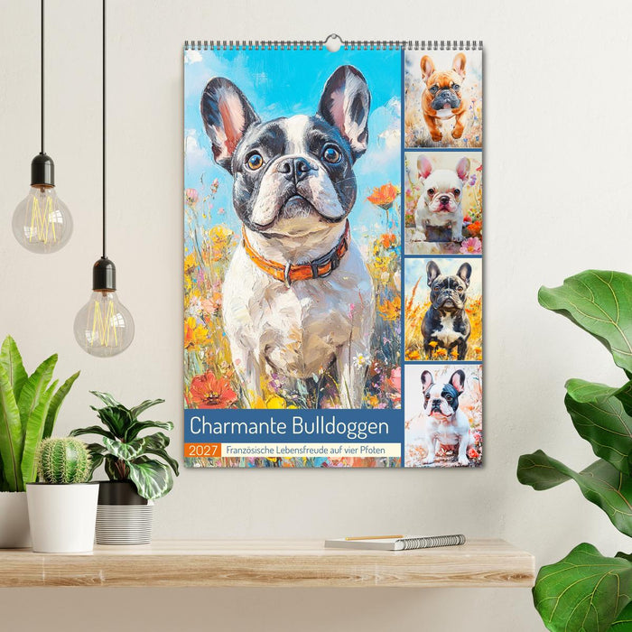 Charmante Bulldoggen. Französische Lebensfreude auf vier Pfoten (CALVENDO Wandkalender 2027)