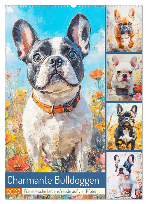 Charmante Bulldoggen. Französische Lebensfreude auf vier Pfoten (CALVENDO Wandkalender 2027)