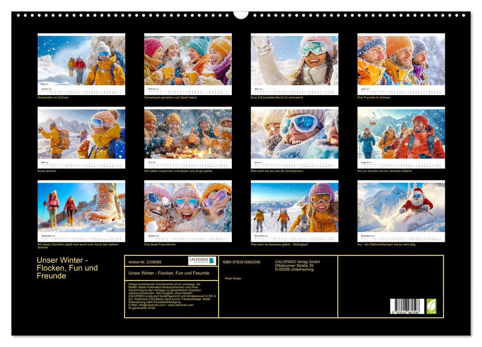 Unser Winter - Flocken, Fun und Freunde (CALVENDO Wandkalender 2027)