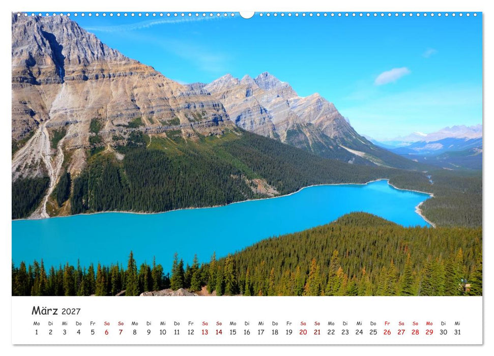 Kanadas Rocky Mountains: Zwischen Gipfeln & glasklaren Seen (CALVENDO Wandkalender 2027)