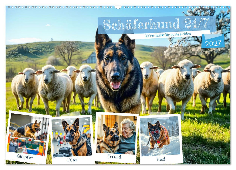 Schäferhund 24/7 - Keine Pause für echte Helden (CALVENDO Wandkalender 2027)