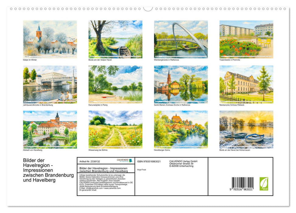 Bilder der Havelregion - Impressionen zwischen Brandenburg und Havelberg (CALVENDO Premium Wandkalender 2027)