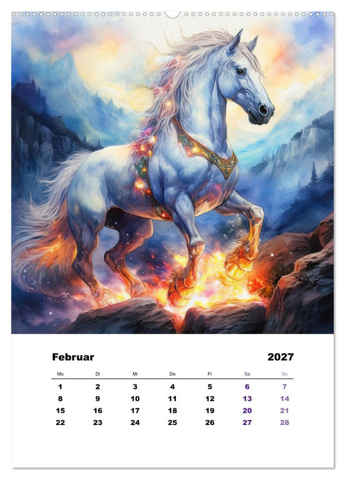 Mystic horses - Pferde aus Fantasie und Sagenwelt (CALVENDO Wandkalender 2027)