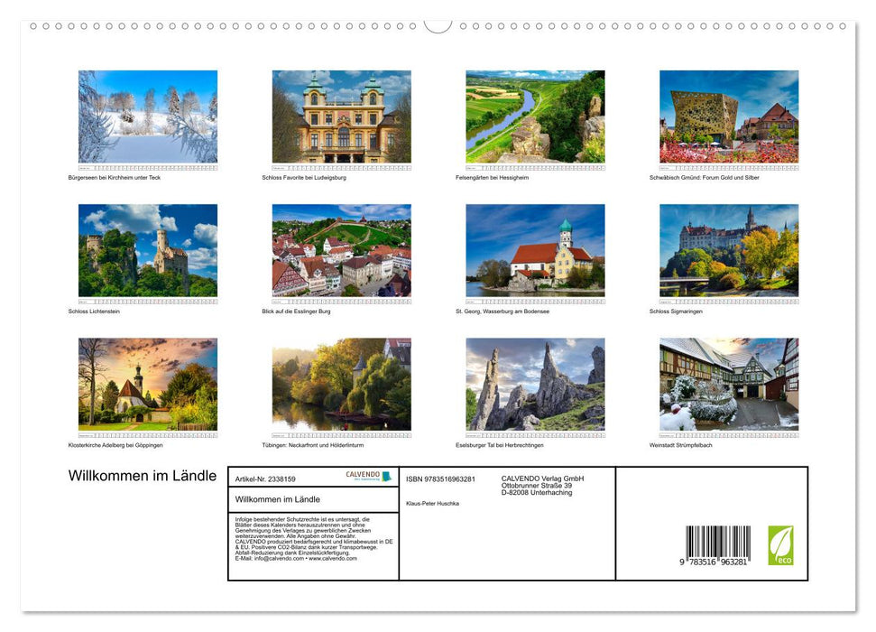 Willkommen im Ländle (CALVENDO Premium Wandkalender 2027)