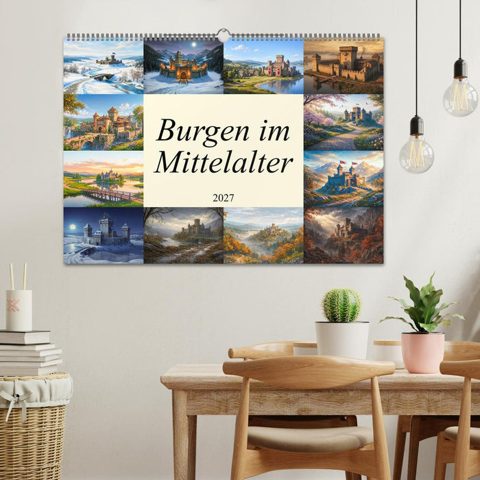 Burgen im Mittelalter (CALVENDO Wandkalender 2027)