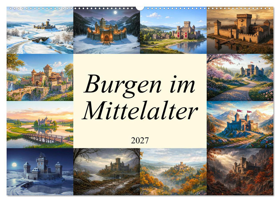Burgen im Mittelalter (CALVENDO Wandkalender 2027)