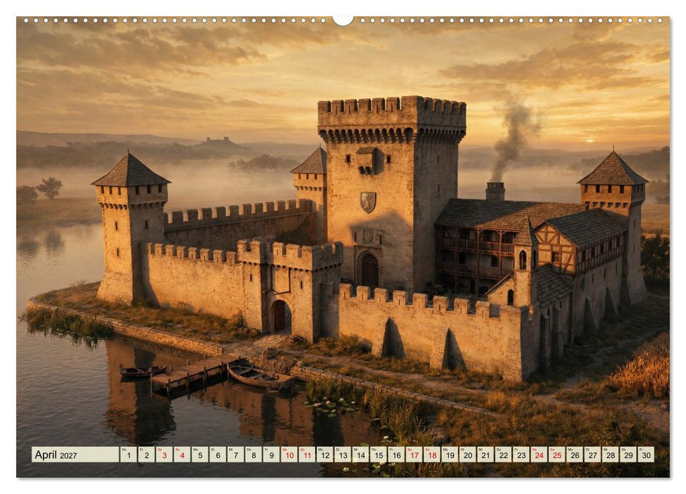 Burgen im Mittelalter (CALVENDO Wandkalender 2027)