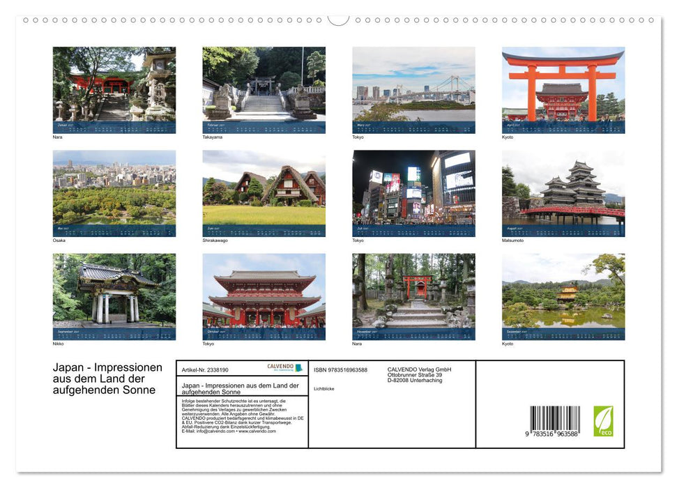 Japan - Impressionen aus dem Land der aufgehenden Sonne (CALVENDO Premium Wandkalender 2027)
