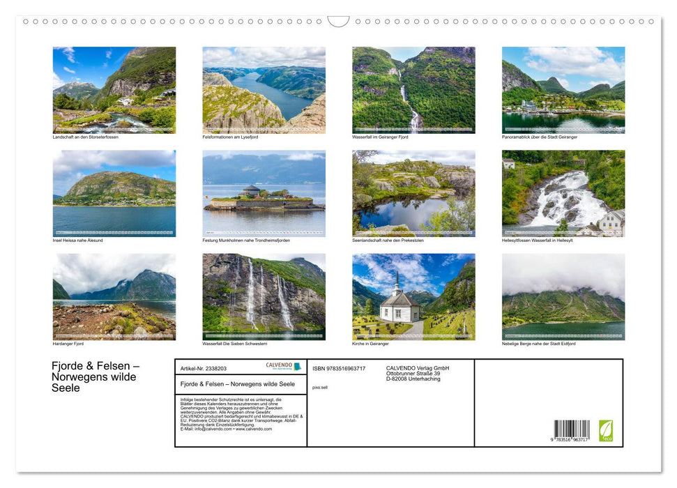 Fjorde & Felsen – Norwegens wilde Seele (CALVENDO Wandkalender 2027)