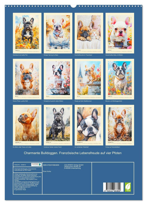 Charmante Bulldoggen. Französische Lebensfreude auf vier Pfoten (CALVENDO Premium Wandkalender 2027)