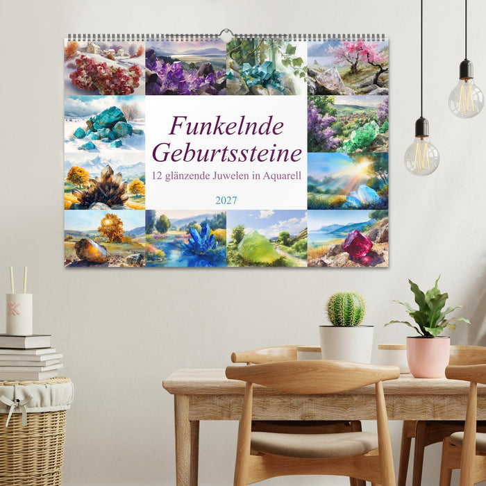 Funkelnde Geburtssteine (CALVENDO Wandkalender 2027)