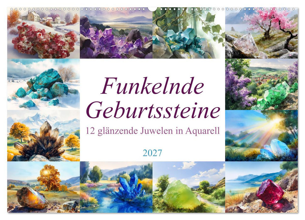 Funkelnde Geburtssteine (CALVENDO Wandkalender 2027)