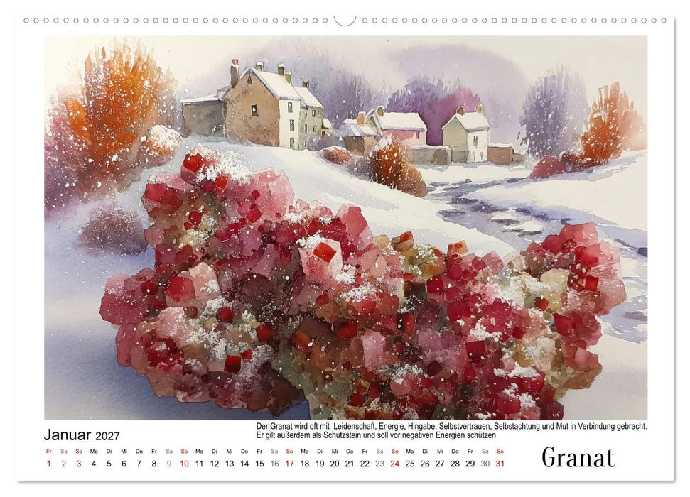 Funkelnde Geburtssteine (CALVENDO Wandkalender 2027)