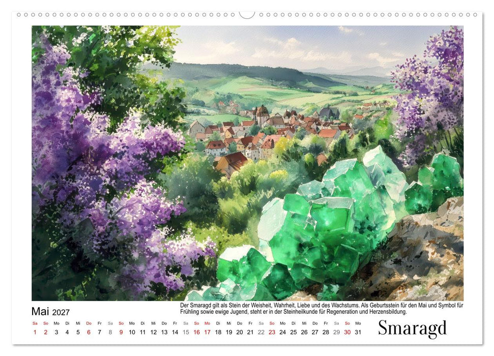Funkelnde Geburtssteine (CALVENDO Wandkalender 2027)