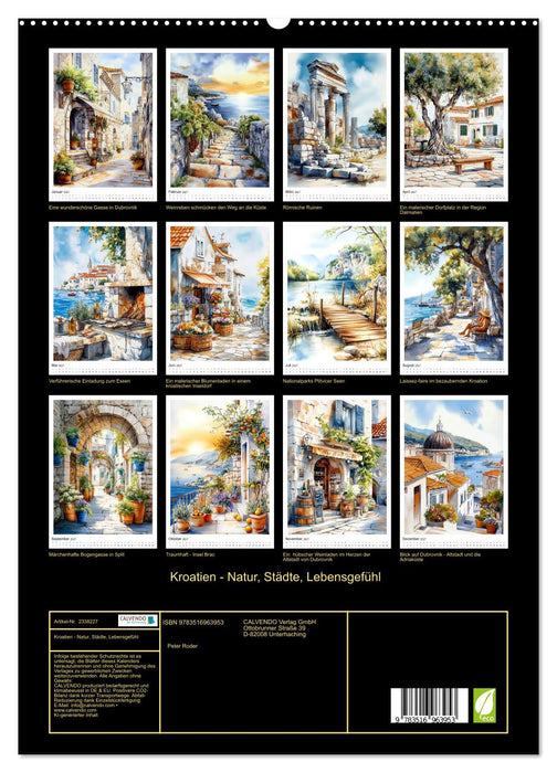 Kroatien - Natur, Städte, Lebensgefühl (CALVENDO Premium Wandkalender 2027)