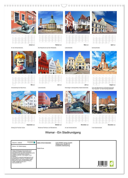 Wismar - Ein Stadtrundgang (CALVENDO Wandkalender 2027)