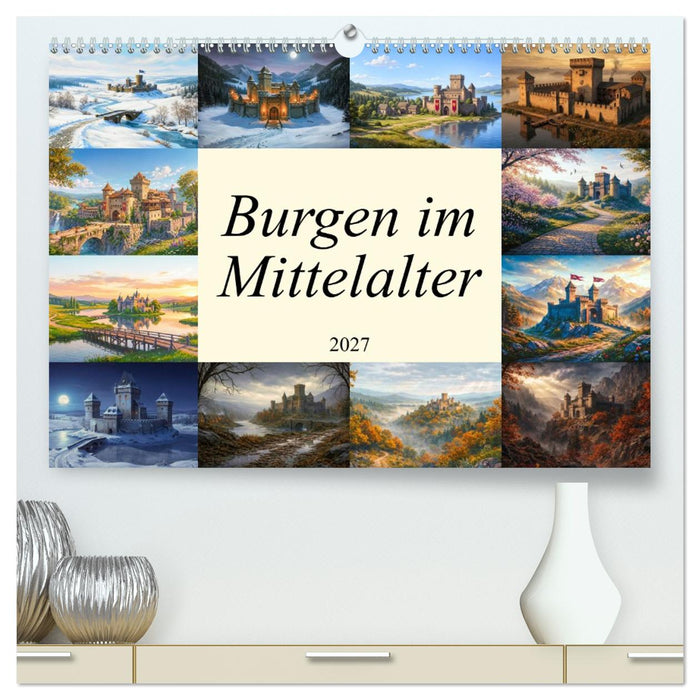 Burgen im Mittelalter (CALVENDO Premium Wandkalender 2027)