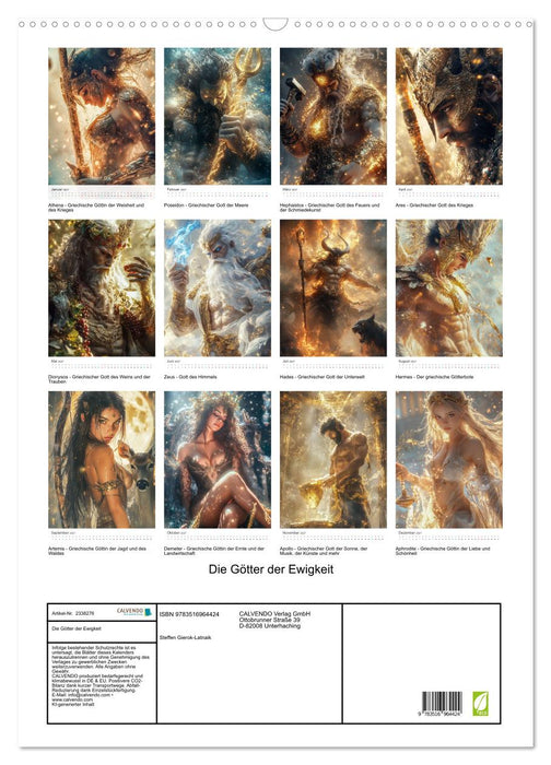 Die Götter der Ewigkeit (CALVENDO Wandkalender 2027)
