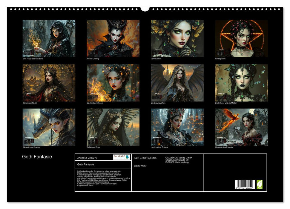 Goth Fantasie (CALVENDO Wandkalender 2027)