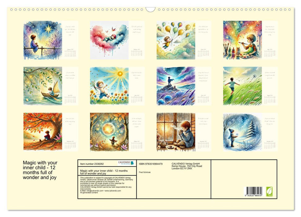 Magic with your inner child - 12 months full of wonder and joy (CALVENDO Monthly Calendar 2027)