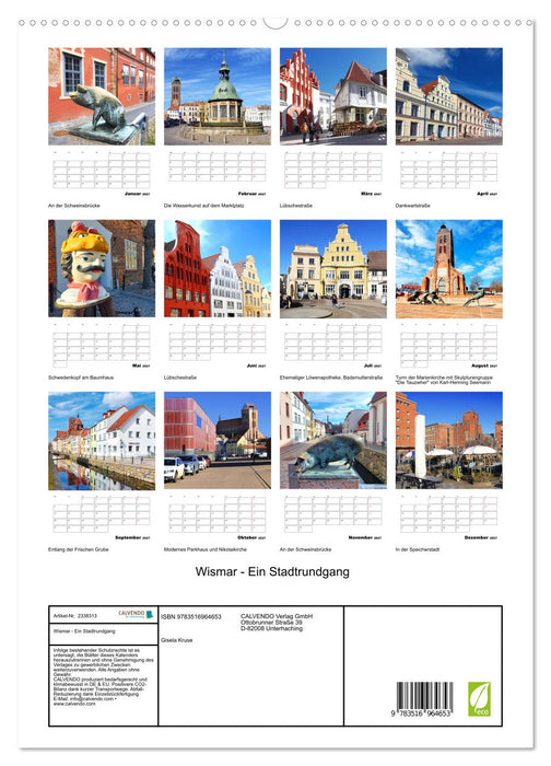 Wismar - Ein Stadtrundgang (CALVENDO Premium Wandkalender 2027)