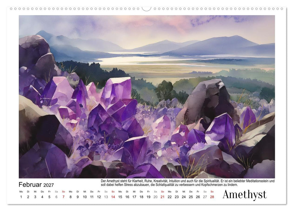 Funkelnde Geburtssteine (CALVENDO Premium Wandkalender 2027)