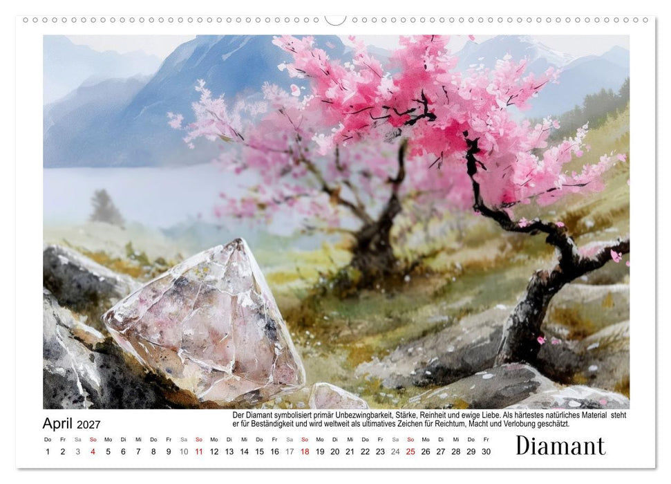 Funkelnde Geburtssteine (CALVENDO Premium Wandkalender 2027)