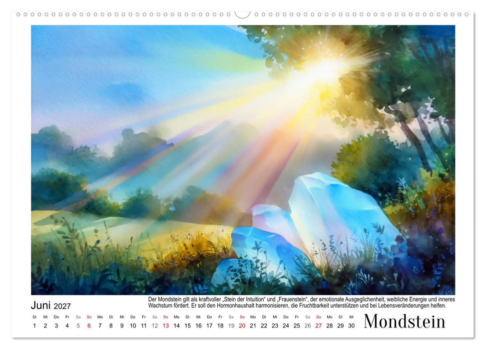 Funkelnde Geburtssteine (CALVENDO Premium Wandkalender 2027)