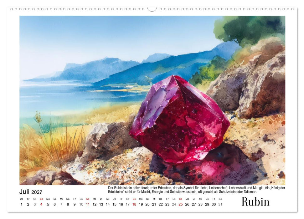 Funkelnde Geburtssteine (CALVENDO Premium Wandkalender 2027)