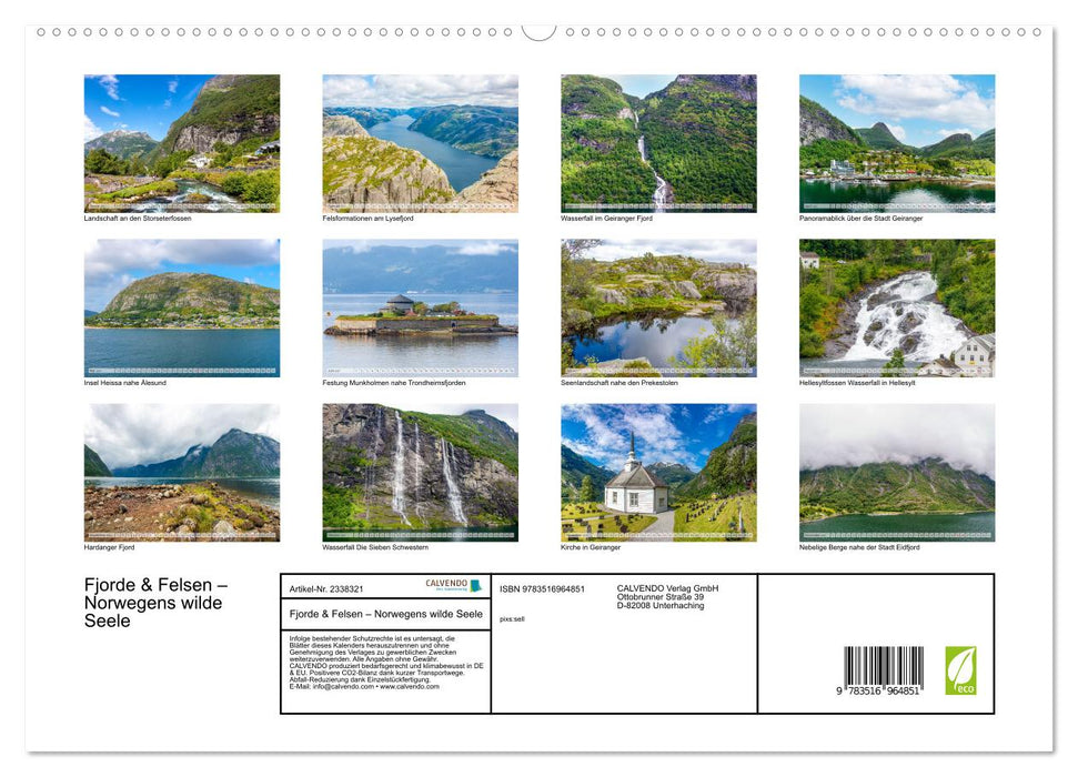 Fjorde & Felsen – Norwegens wilde Seele (CALVENDO Premium Wandkalender 2027)