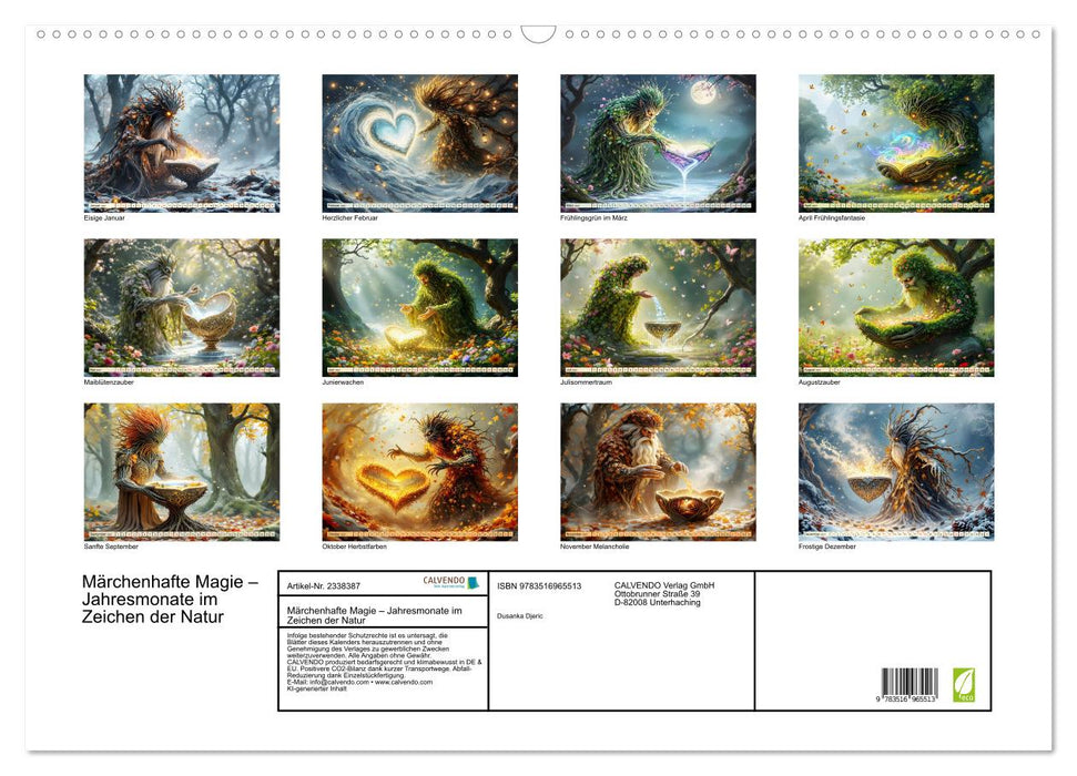 Märchenhafte Magie – Jahresmonate im Zeichen der Natur (CALVENDO Wandkalender 2027)