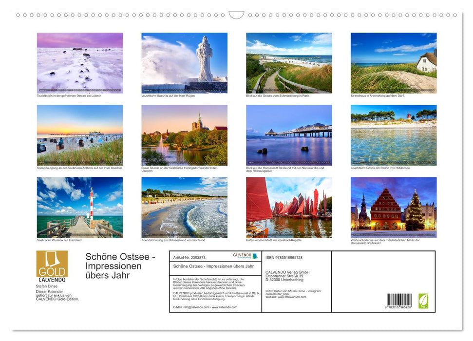 Schöne Ostsee - Impressionen übers Jahr (CALVENDO Wandkalender 2027)
