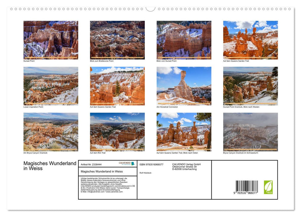 Magisches Wunderland in Weiss (CALVENDO Premium Wandkalender 2027)