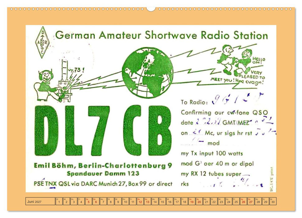 Amateurfunk in West-Berlin (CALVENDO Premium Wandkalender 2027)