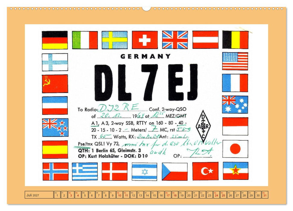 Amateurfunk in West-Berlin (CALVENDO Premium Wandkalender 2027)