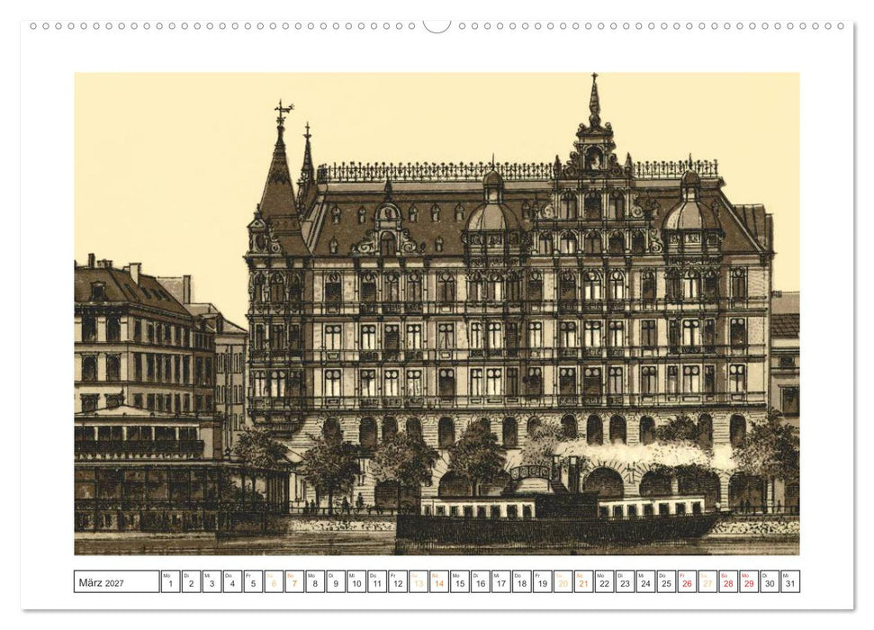 Hamburg: Die Hafenstadt auf historischen Stichen (CALVENDO Wandkalender 2027)