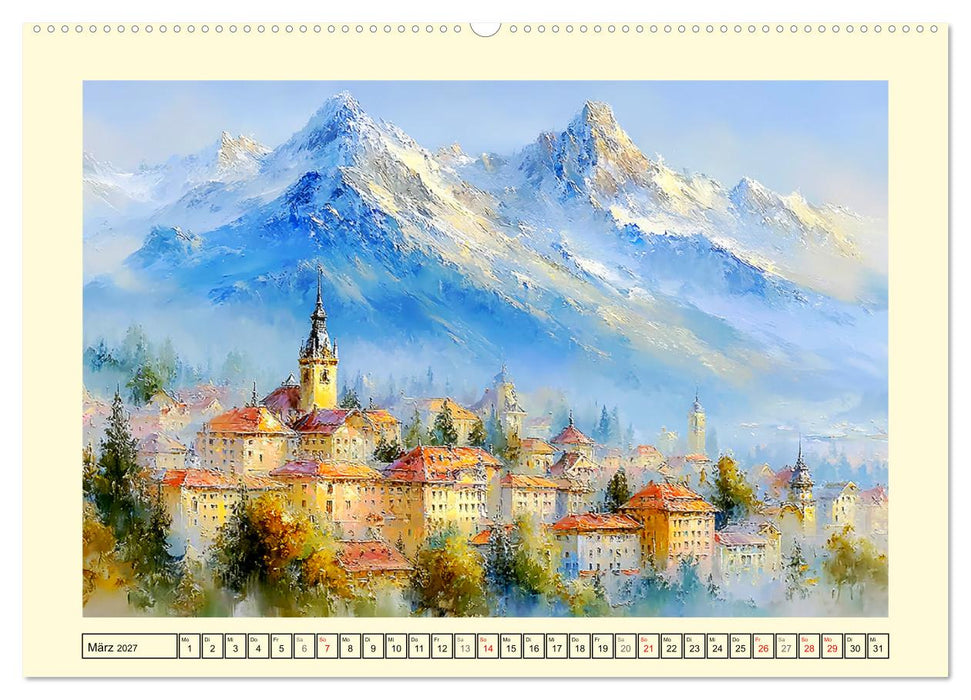 Reise durch die Schweiz. Malerische Einblicke in Stadt und Land (CALVENDO Wandkalender 2027)