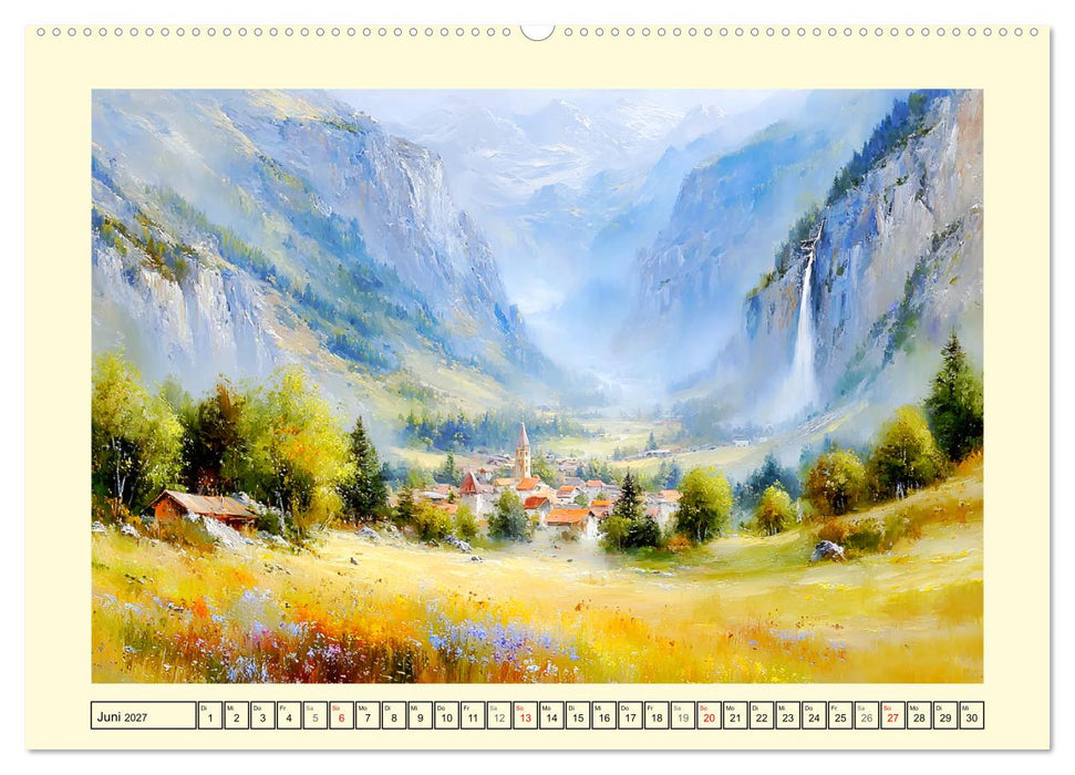 Reise durch die Schweiz. Malerische Einblicke in Stadt und Land (CALVENDO Wandkalender 2027)
