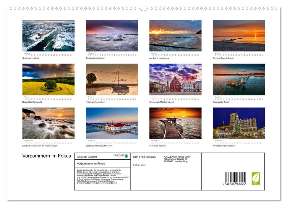 Vorpommern im Fokus (CALVENDO Premium Wandkalender 2027)