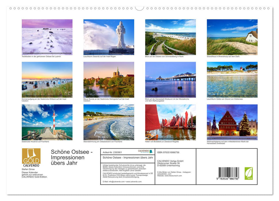 Schöne Ostsee - Impressionen übers Jahr (CALVENDO Premium Wandkalender 2027)