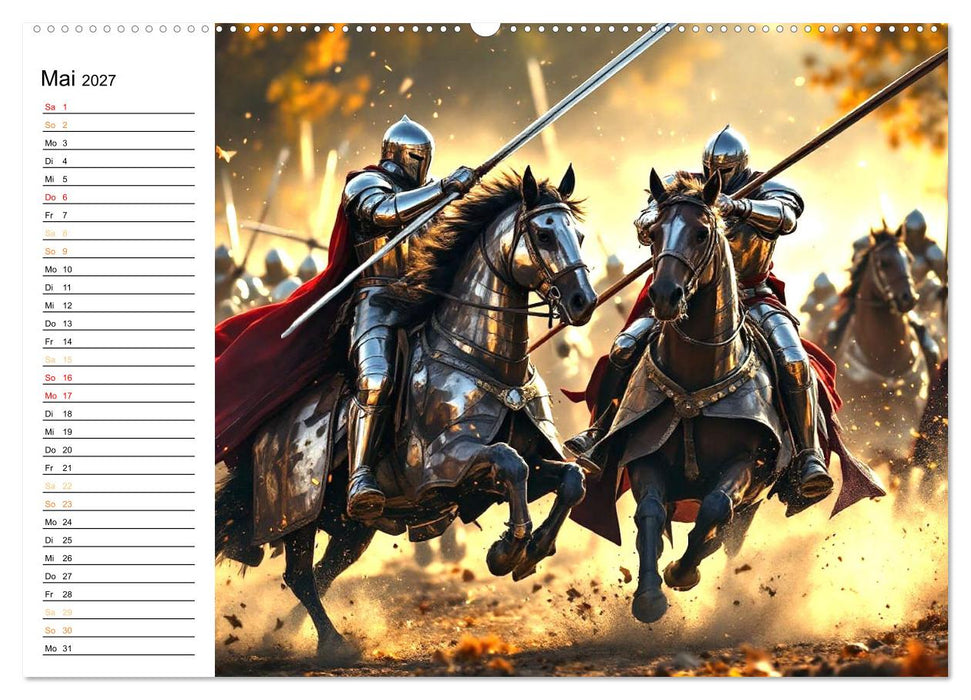 Rittertum und Mythos – Das Zeitalter der Ehre (CALVENDO Wandkalender 2027)